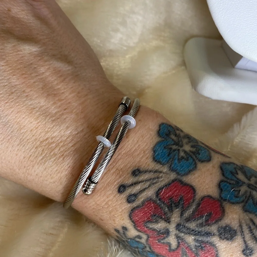 Soft Cable stretch charm bracelet silver - Picture 5 of 6